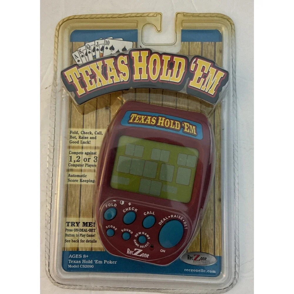 2004 Texas Hold Em Handheld Electronic Poker Game RecZone CS2090 New Sealed